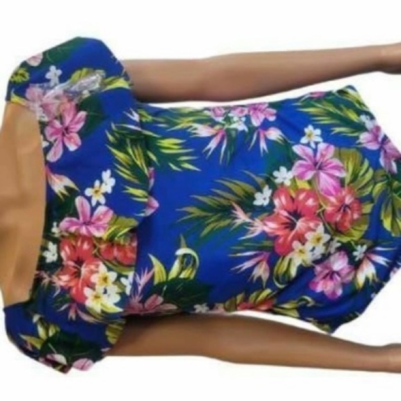 Kona Sol Floral Bathing Suit - Picture 1 of 3